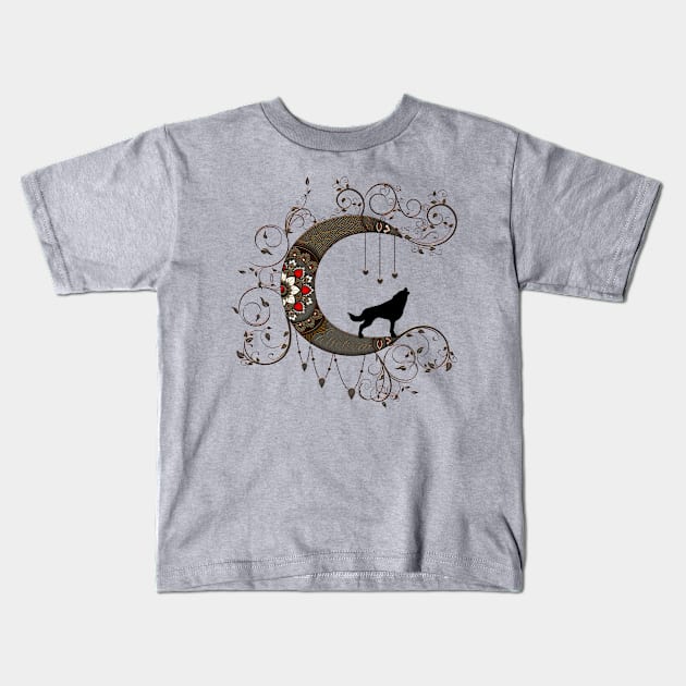 Wonderful steampunk moon Kids T-Shirt by Nicky2342